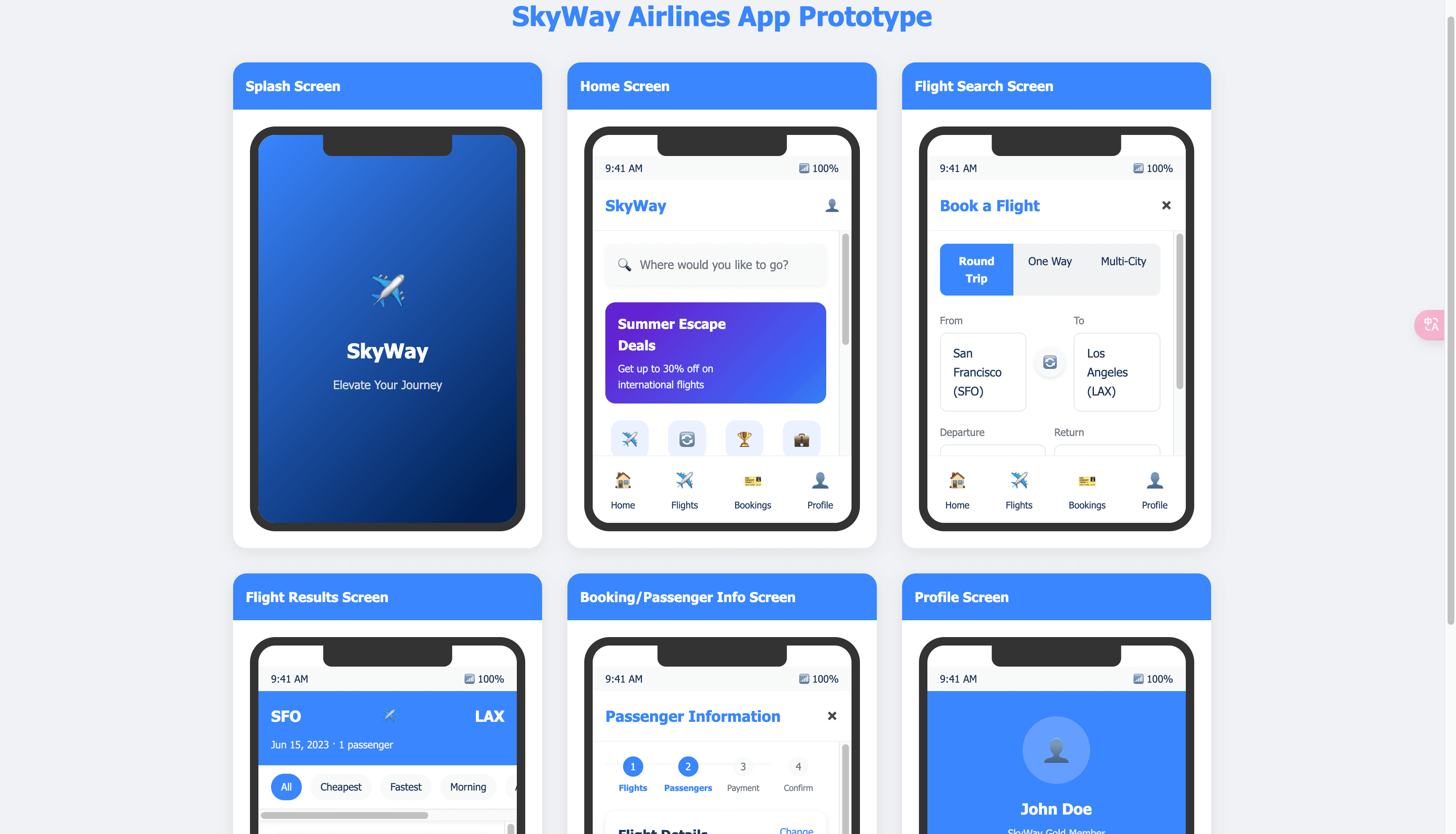 SkyWay Airlines App