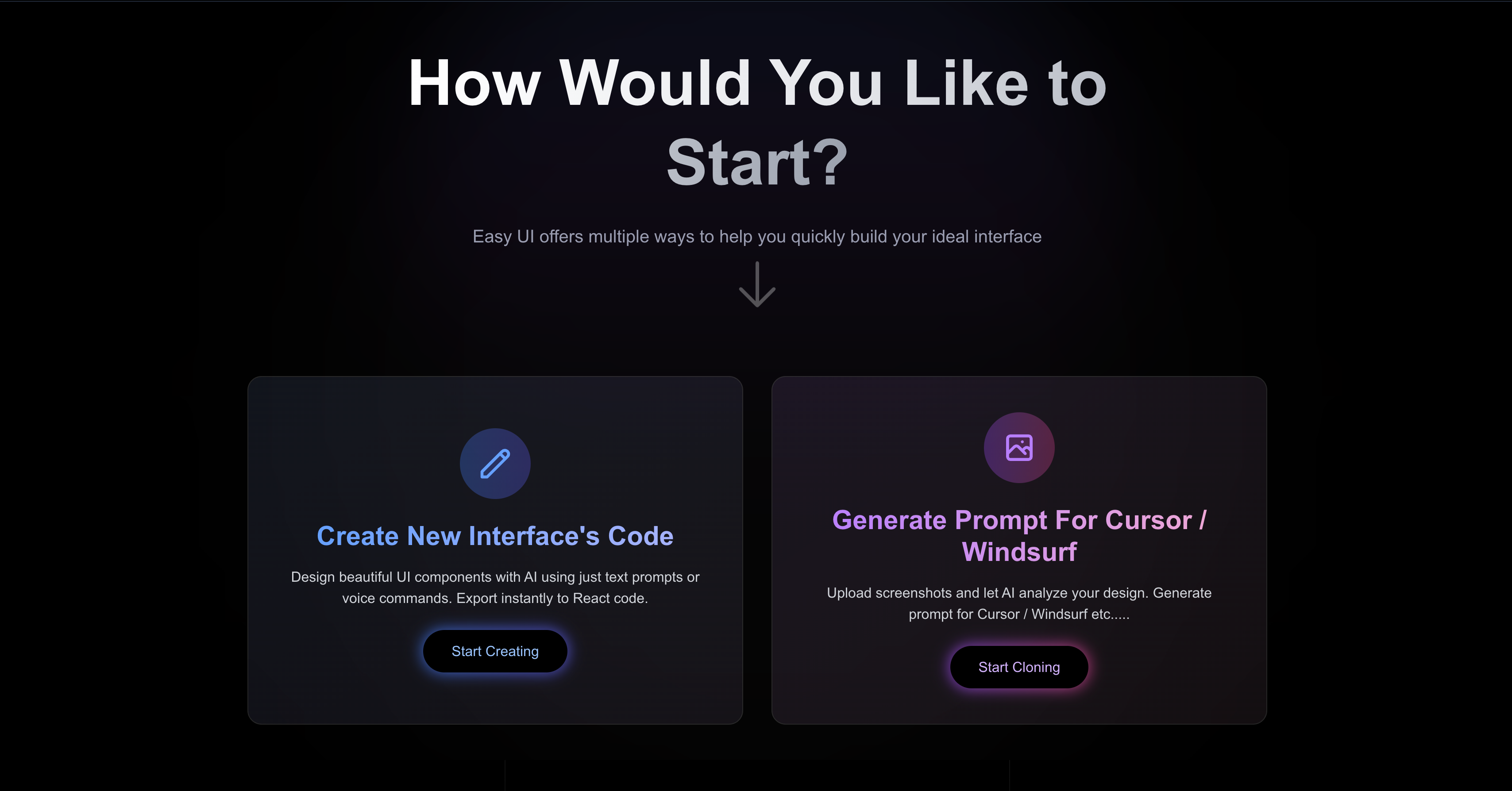 Easy ui ai powered ui design tool